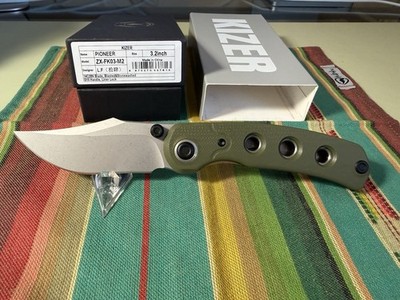 Kizer Pioneer ZX-FK03-M2 / 14C28N Blade, Blasted&Stonewashed / G10