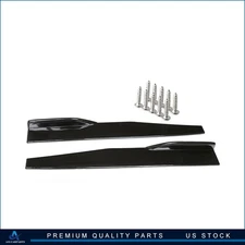 ?2PCS 74.5cm Black Side Skirts Rocker Splitters Diffuser Winglet Wings Brand New