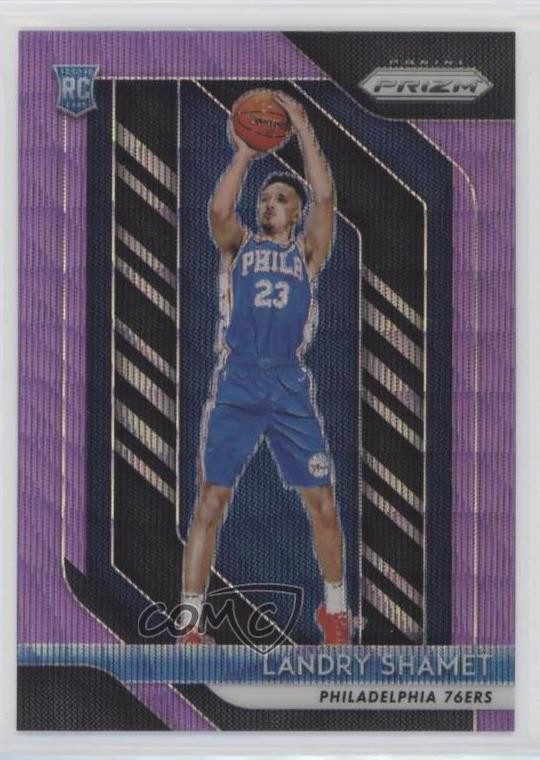 2018-19 Panini Prizm Purple Wave Prizm Landry Shamet #199 Rookie RC 0c4