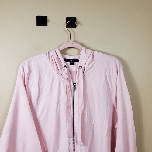 Ellos Pink Full Zip Sweatshirt with Hood in Pink Size 18/20 - Picture 2 of 10