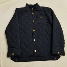 Polo Ralph Lauren Jacket Boys Large Navy Blue Quilted Pony Logo Puffer Coat