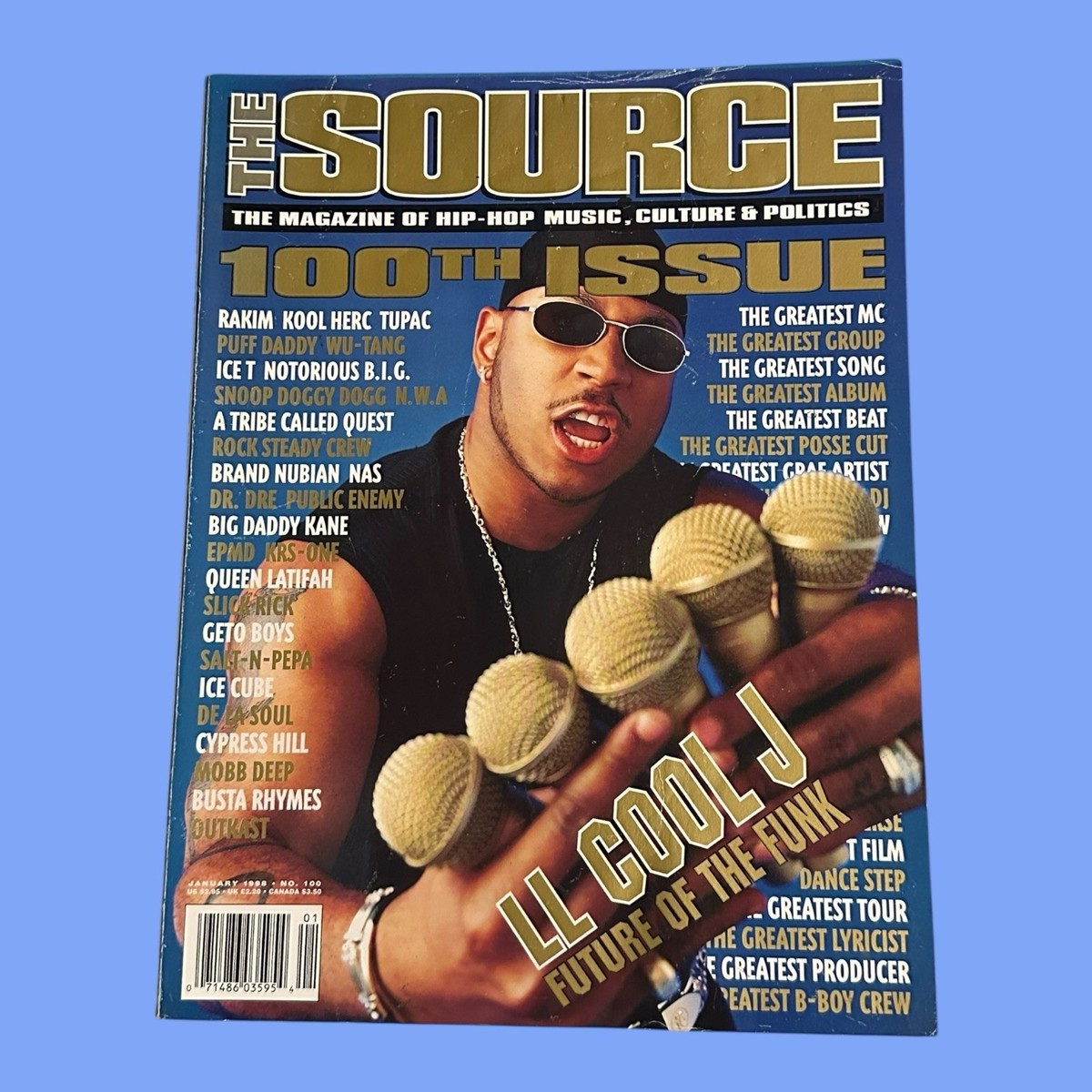 その他 THE SOURCE MAGAZINE / USED The Source Magazine, January 1998, 100th Issue, LL Cool J, Hip-Hop
