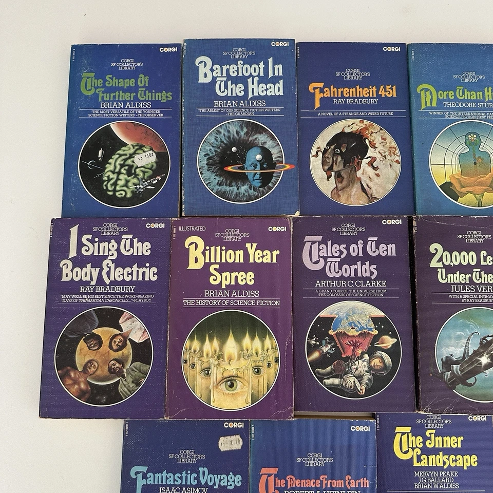 Corgi SF Collector’s Library Sci Fi Lot X14 Verne Bradbury Aldiss Asimov + MORE! - Image 2 of 4