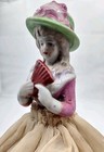 Victorian Porcelain Doll Lamp With Sheer Fabric Dress.  — photo 5
