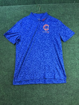 Men's Nike Royal Chicago Cubs Next Level Performance Polo Size Large NWOT