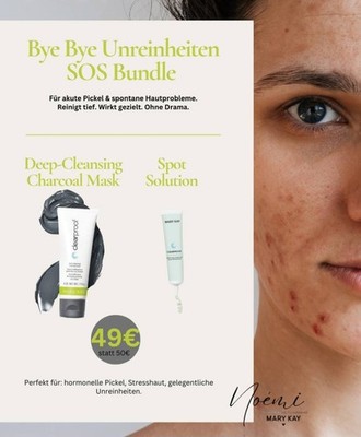 Deep-Cleansing Charcoal Mask   Spot Solution   Mary Kay   SET für Akne/ 2 tlg.