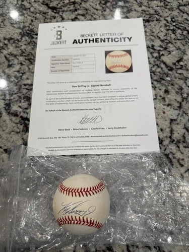 Ken Griffey Jr Seattle Mariners Signed Official MLB Baseball BAS