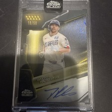 2026 Topps Chrome Black Autographs Dalton Rushing Gold Mini Diamond Auto /50
