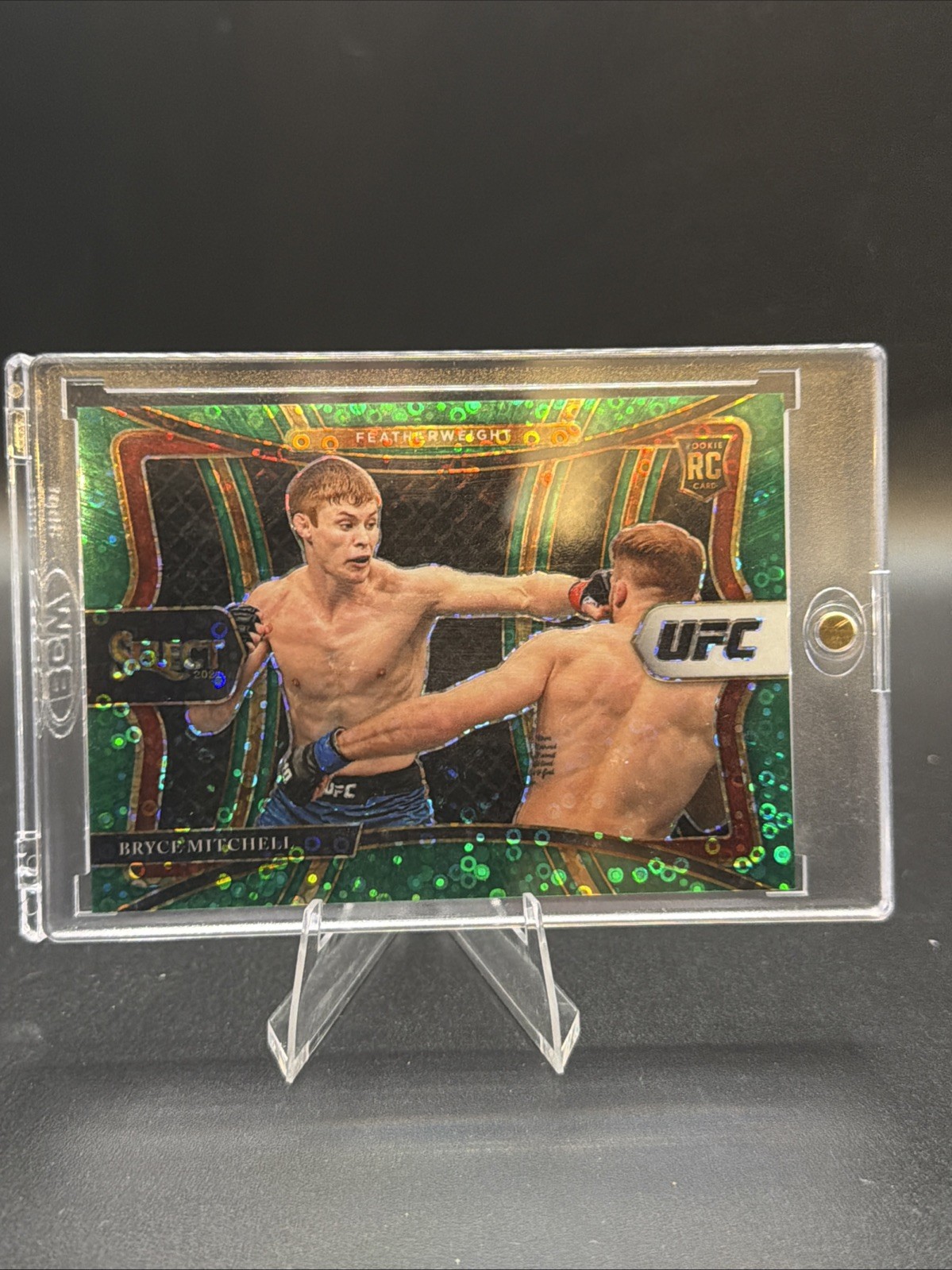 Bryce Mitchell 2021 Panini Select UFC Premier Level Green Disco /5 Rookie Card