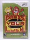 Nintendo Wii 2009 - Press Your Luck 2010 Edition w/ Box & Manual (Works)