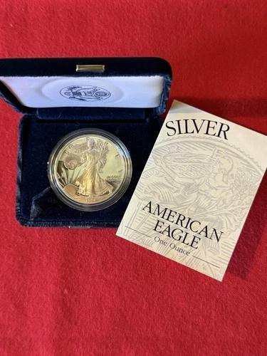 1oz 1996 P American Eagle Walking Liberty Silver Dollar Proof With COA