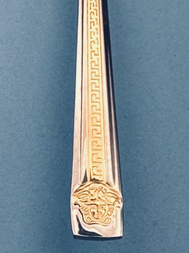 MEDUSA CAKE SPOON SERVER KNIFE GOLD GREEK KEY DISPLAY LUXURY HOME DECOR - Picture 4 of 6