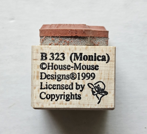 House Mouse MONICA Yawning Yawns Singing 1999 Stampa Rosa Rubber Stamp B 323 - Picture 2 of 3