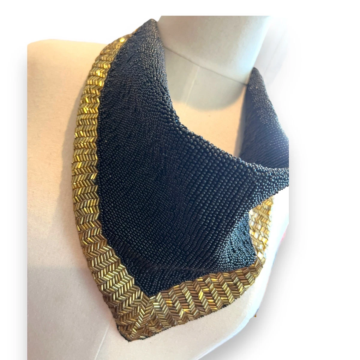 Beaded scarf necklace deals