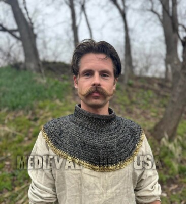 Ultra-Light & Historically Accurate Chainmail Gorget/Standard LARP costume