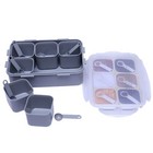 Airtight Multipurpose 6 Section Masala/Spice Container Box ( Gray )