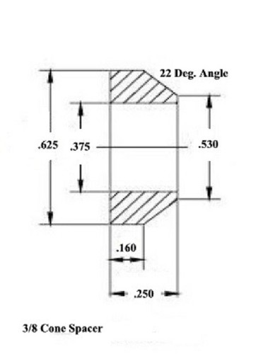 ECONOMY 4 LINK KIT 3/8 x 3/8-24 HEIM JOINTS 3/8 STEEL CONE SPACERS - Picture 6 of 6