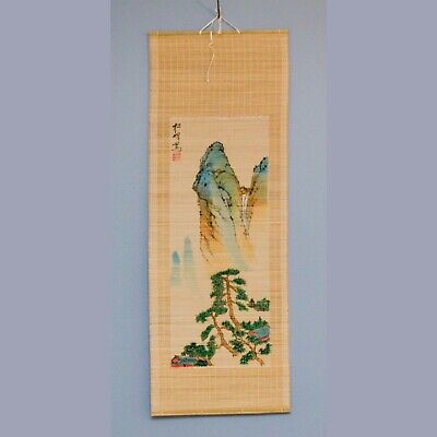 TM Silk Scroll Painting Chinese Painting Bamboo A Family Letter Reports Peace Sunmir 