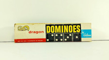 VTG Dragon Double Six Dominoes by Halsam Set No. 622 28 Pieces with Original Box