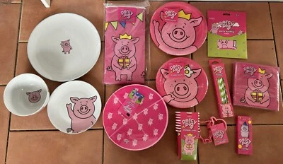 M & S Percy Pig Party Items -lights-one post cost- buy 4 get free bunting