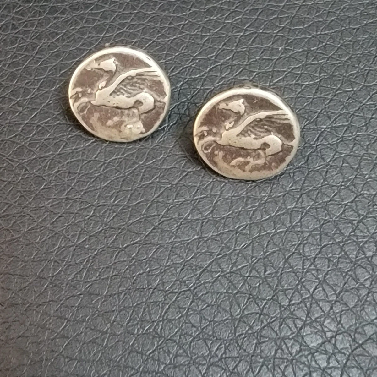 Ancient Roman Coin Sterling Silver Handmade Mini Stud Coin Earrings