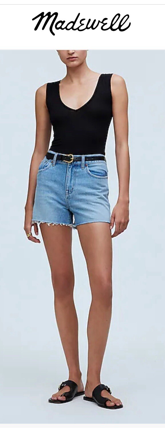 Madewell Relaxed Denim Shorts Raw-Hem Edition Size 29