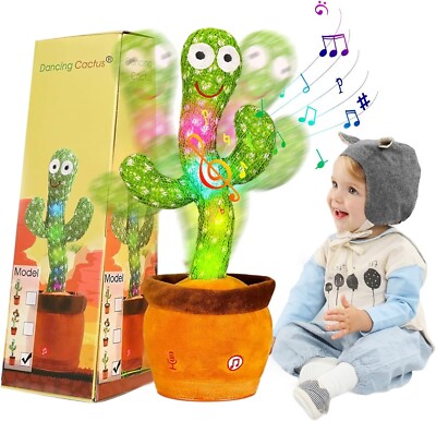 cactus que baila y habla dancing regalo para niños niñas bebes repite