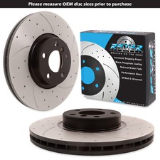 FRONT DRILLED GROOVED 348mm BRAKE DISCS FOR BMW X5 E70 xDRIVE 30d 35i 40d 48i