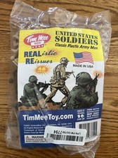 TimMee Plastic Army Men - OD Green  Tan -48pc Toy Soldier Figures - Made in USA