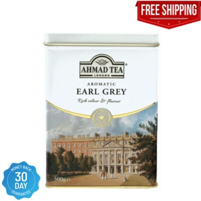 Ahmad Tea Earl Grey Aromatic Loose Tea Ceylon Caddy 17.6 Ounce