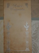 menu de 1ere communion 1913