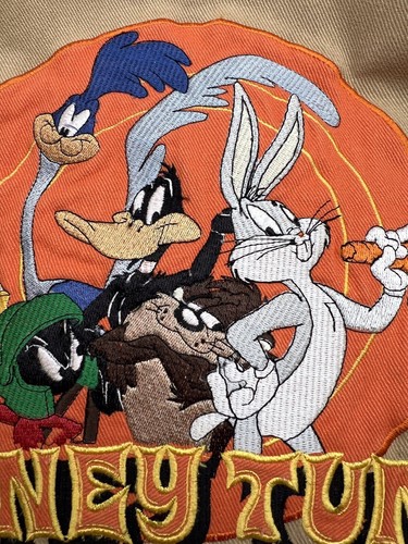 Vintage Lot 29 Looney Tunes Bomber Jacket, Cotton, Embroidered, Snap Front - Picture 11 of 13