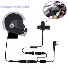 Motorcycle Helmet Headset Earpiece Mic For Baofeng UV-5R KENWOOD TYT H777 Radios