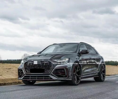 For Audi Q8 SQ8 RSQ8 19-23 Real Carbon Fiber Body Front Vent Hoods Panels Cover - Picture 8 of 9