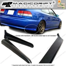 For 99-00 Honda Civic EK MU Style Rear Bumper Spoiler Kit Apron Spats Caps Lip