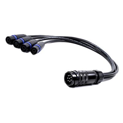 PA Con 8 pole Male to 4 male Speakons. Van Damme Black Series Speaker cable