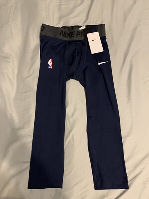 Nike Pro NBA Player Issued 3/4 Compression Tights Navy Blue DN1547-419 Men s M
