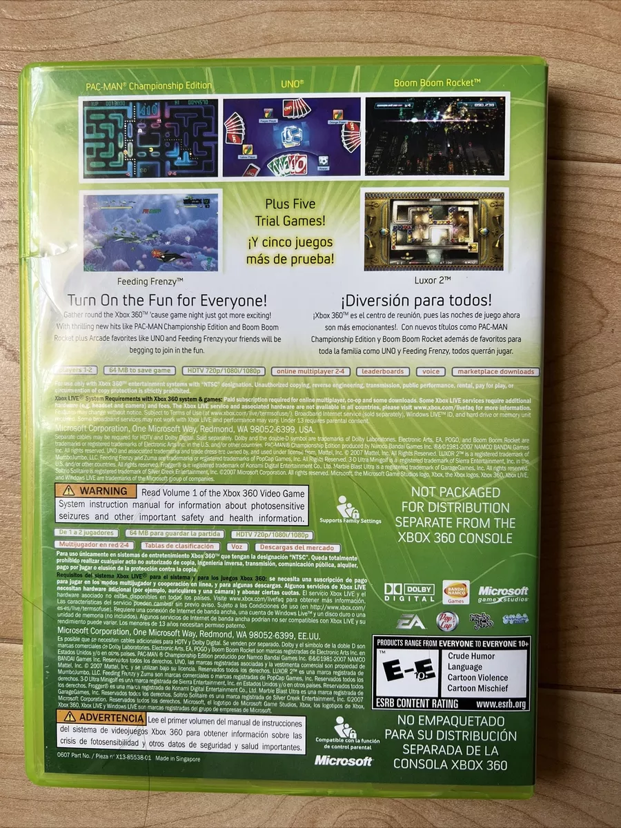 Xbox 360 Live Arcade CD Disk