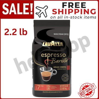 Lavazza Barista Gran Crema Whole Bean Blend Coffee Medium Espresso Roast 2.2lb