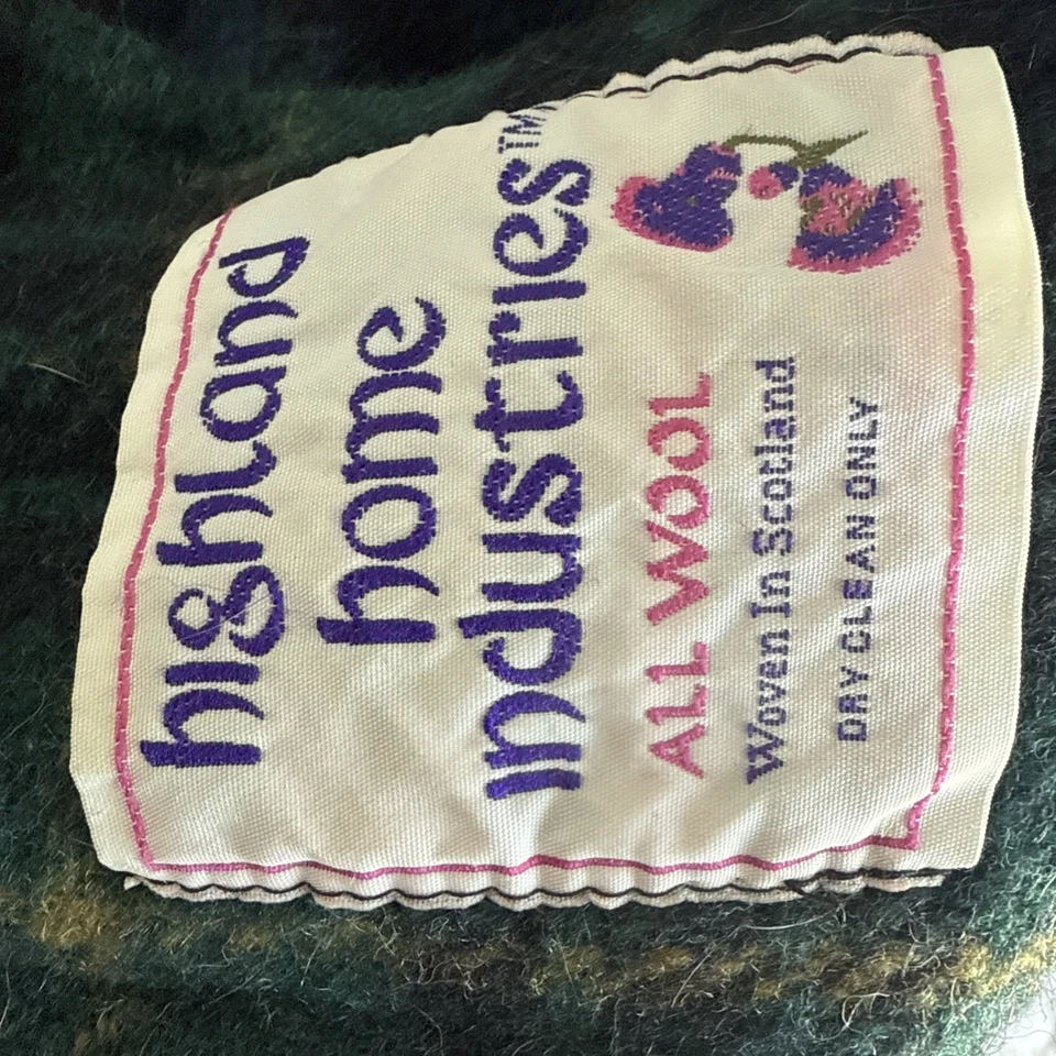 Highland Home Wool Tartan Throw Blanket 54x46 Scotland Woven Plaid Fringe Soft - Image 3 of 4