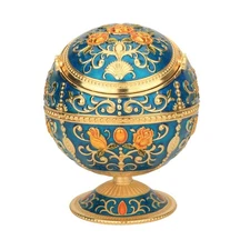 Cigarettes Ashtray with Lid, Metal Portable Windproof Ashtray for Outdoors In...