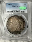 1881 S Morgan Silver Dollar PCGS MS65 w/ CAC Nice Toning San Francisco Minted