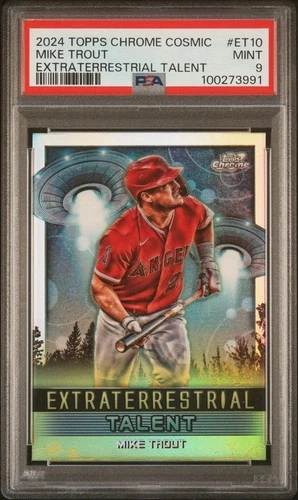 2024 Topps Cosmic Chrome Extraterrestrial Talent Mike Trout #ET-10 Angels PSA 9