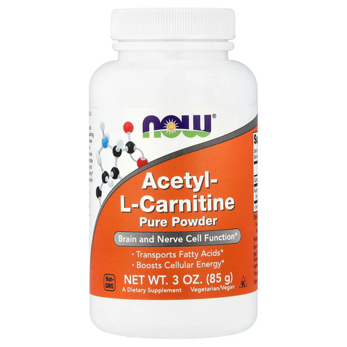 Now Foods Acetyl-L-Carnitine 3 oz 85 g GMP Quality Assured, Vegan, Vegetarian