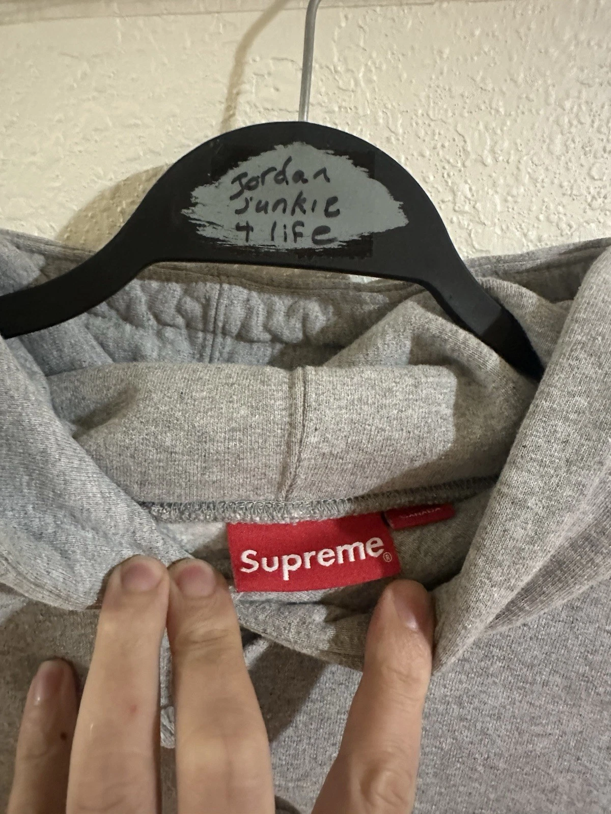 Felpa Supreme Crossover con Cappuccio Grigio Uomo M Usata Ottime Condizioni SCATOLA