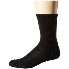 Thorlos L75932 Unisex Black Running Crew Cut Quarter Length 1-Pair Sock Size M