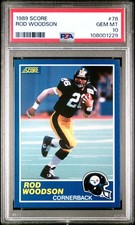 1989 SCORE #78 ROD WOODSON ROOKIE RC PSA 10