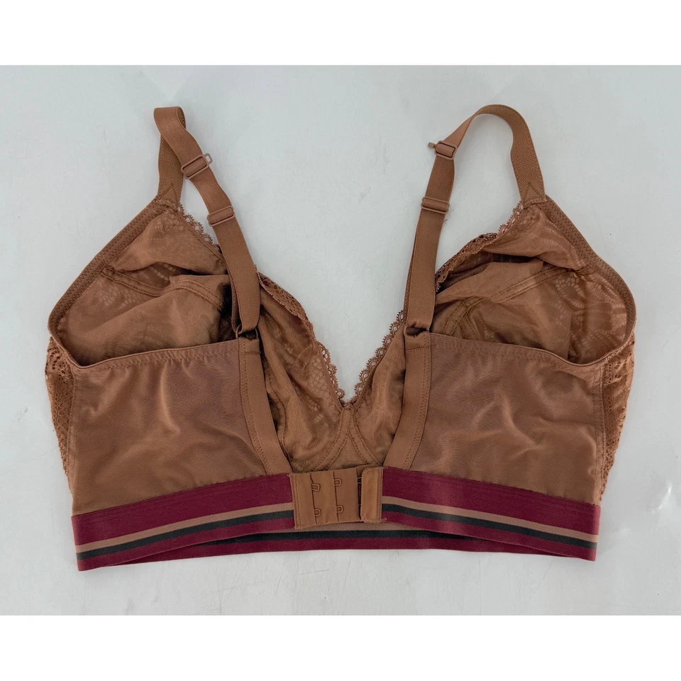 Cleo by Panache Lyzy Vibe Brown Lace Bralette Adjustable Straps Sz 38G Comfort - Image 2 of 4