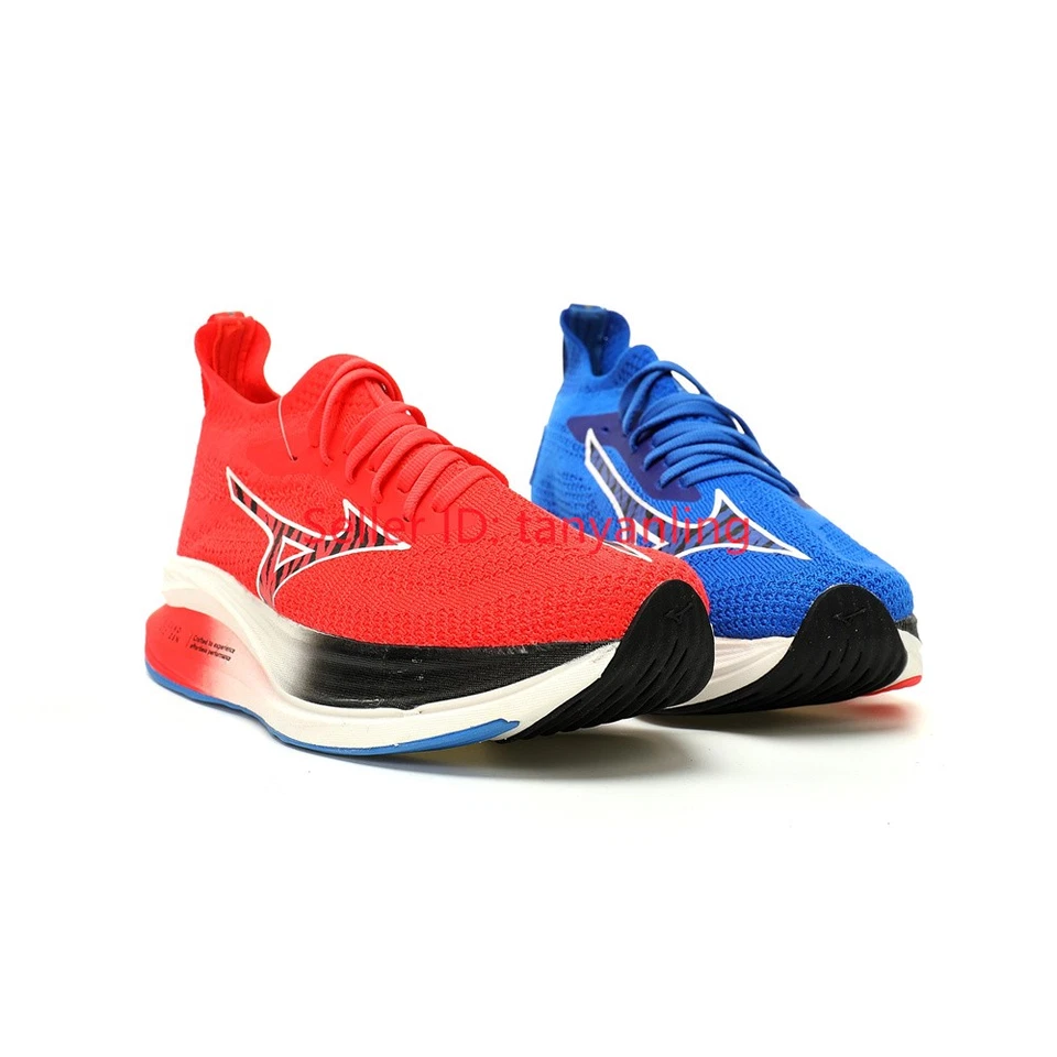 Mizuno Neo Zen Unisex Running Shoe Bule/Red Color Combination Cushioned Sneakers - Image 3 of 4