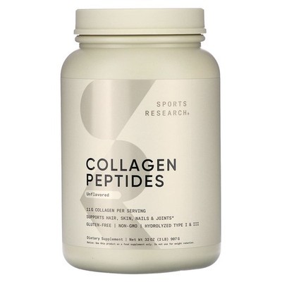 Sports Research, Collagen Peptides, Kollagenpeptide, geschmacksneutral, 907 g